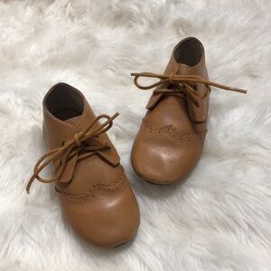 Elegant Tan Kids Dress Shoes